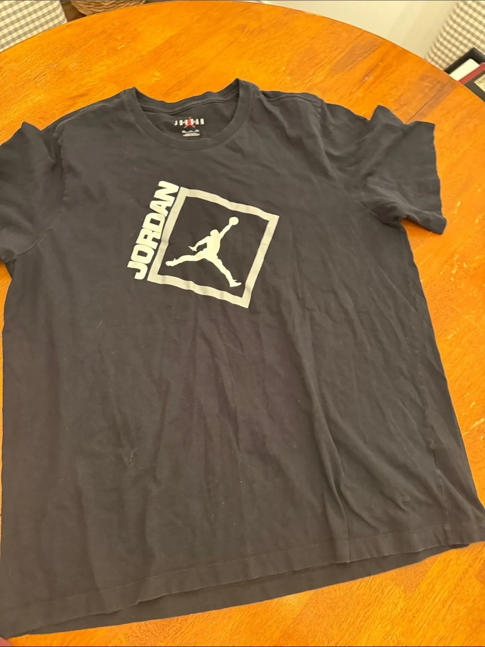 Jordan Black Short Sleeve Tee with White Jumpman Graphic xxl